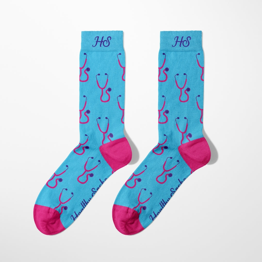 Stethoscope Socks – Blue Edition