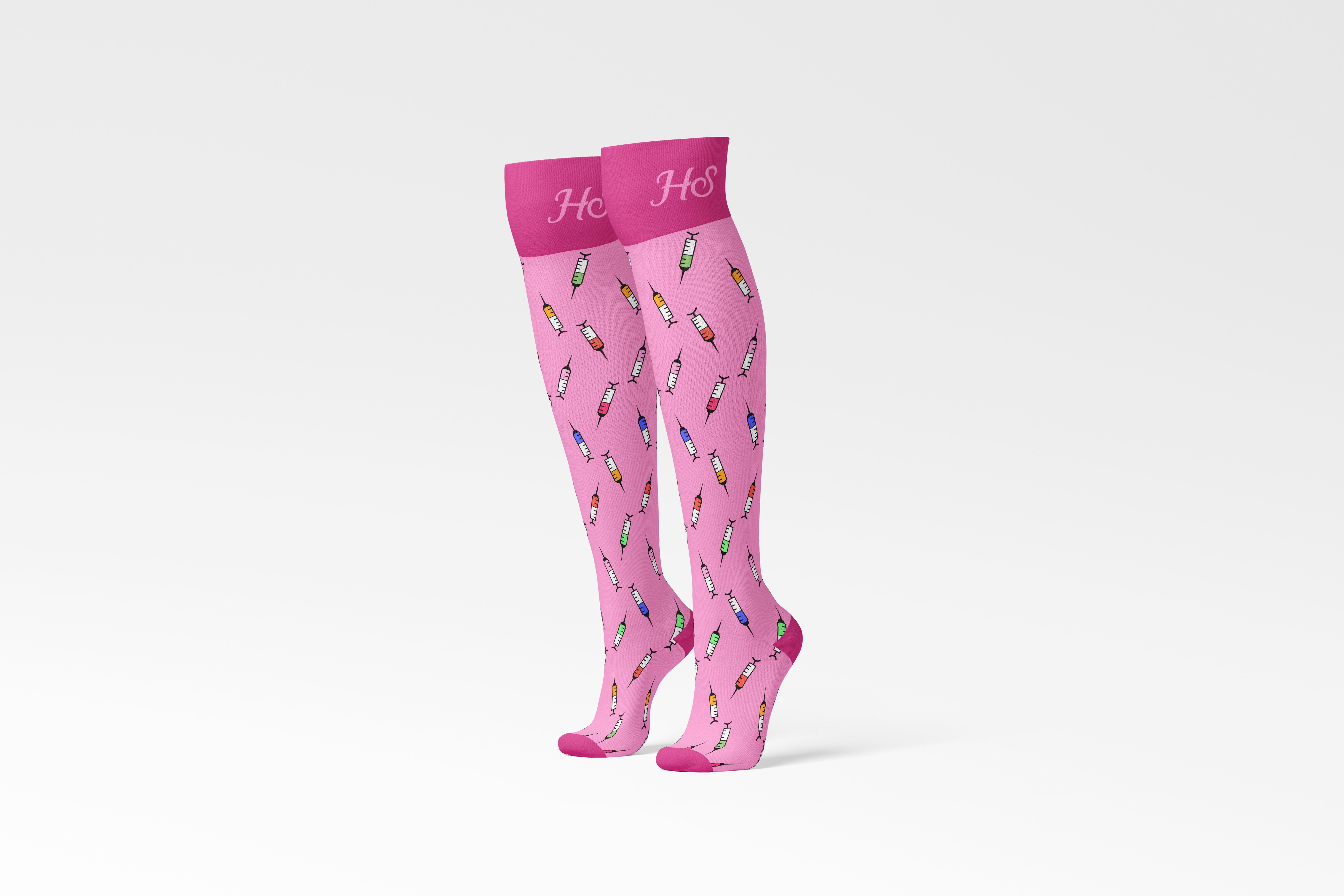 Compression Socks Syringe – Pink Edition