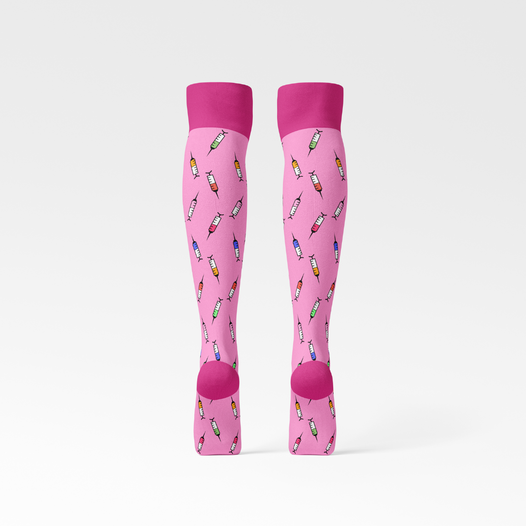 Compression Socks Syringe – Pink Edition