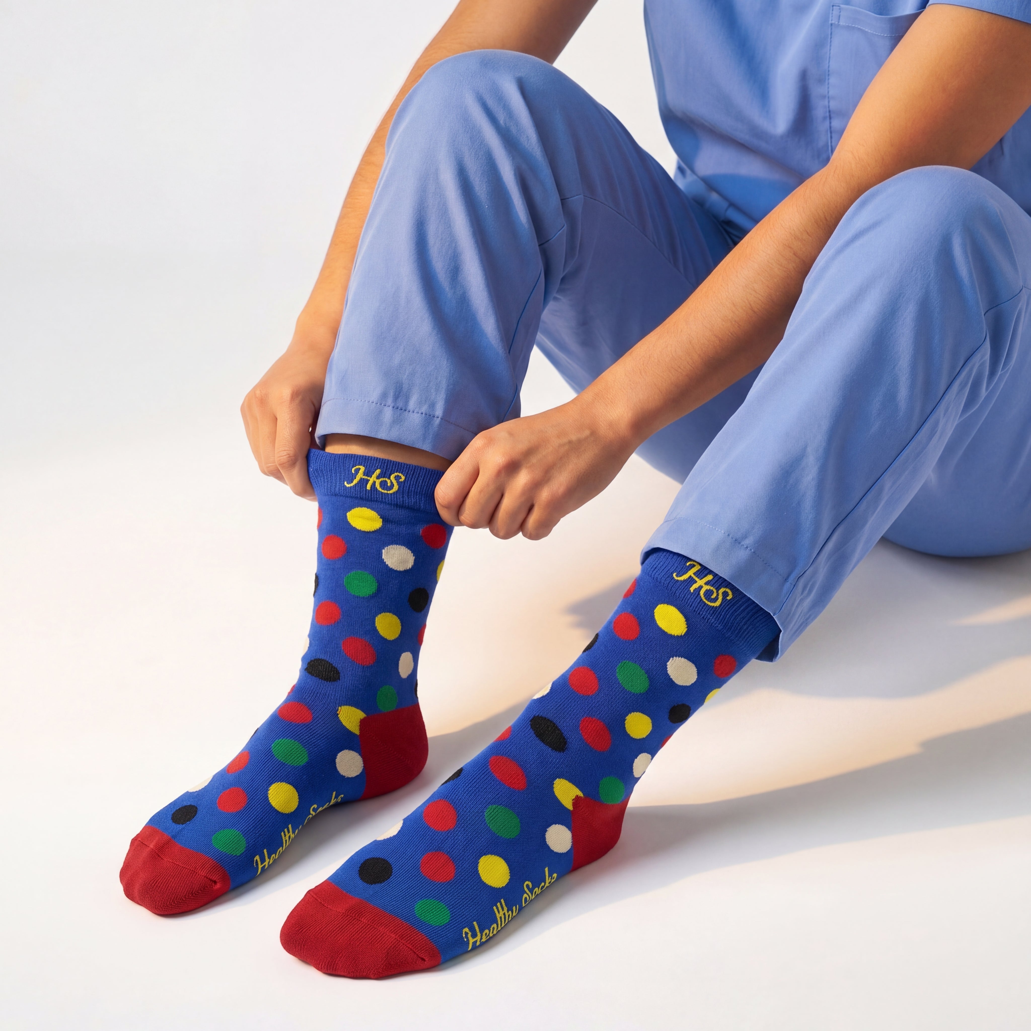 ECG Dot Socks – Blue Edition