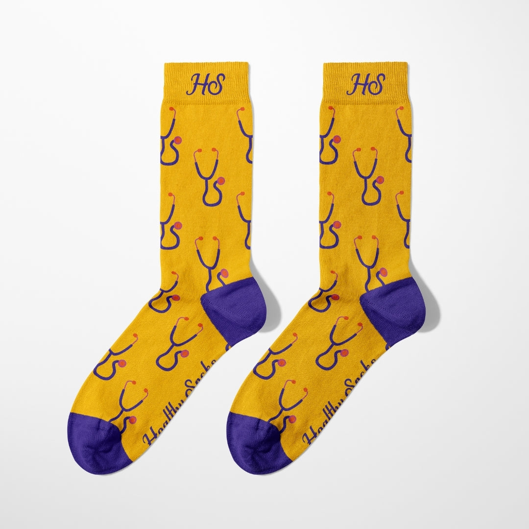 Stethoscope Socks – Yellow Edition